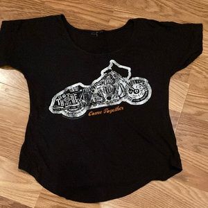 Harley-Davidson commemorative ladies dolman style T-shirt. “Come Together”